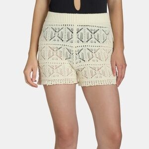Cream Crochet Women's Shorts